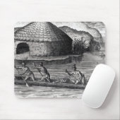 Florida-amerikanischer Ureinwohner, der ihre Mousepad (Mit Mouse)