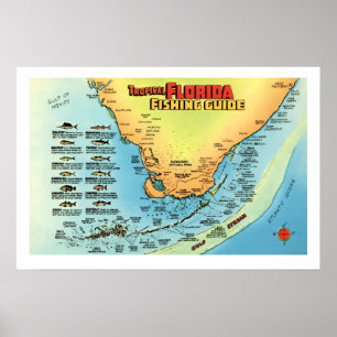 Florida Angelguide 16x24 Poster Druck