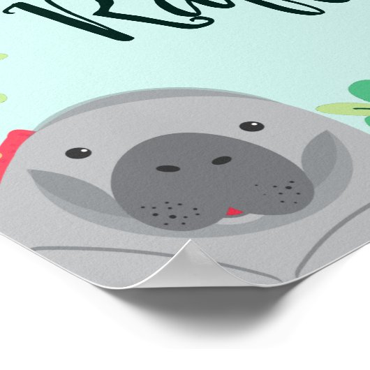 Florida Animals Babydusche Windeln Raffelzeichen Poster (Ecke)