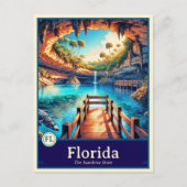 Florida | Anime Style Cel Schattenkarte Postkarte (Vorderseite)