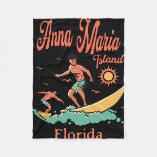 Florida Anna Maria Insel Fl Surfer Surfen Fischen Fleecedecke