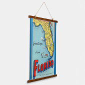 Florida-Ansichtskarte Wandteppich Mit Holzrahmen (Gewinkelt)