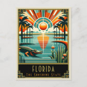 Florida | Art Deco Postkarte (Vorderseite)