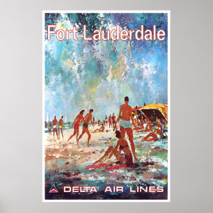 Florida Art Fort Lauderdale Reiseplakat Jack Poster
