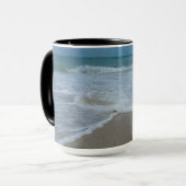 Florida Atlantic Ocean Beach Waves Natural Foto Tasse (Vorderseite Links)