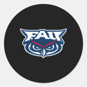 Florida Atlantic Owls Links Runder Aufkleber