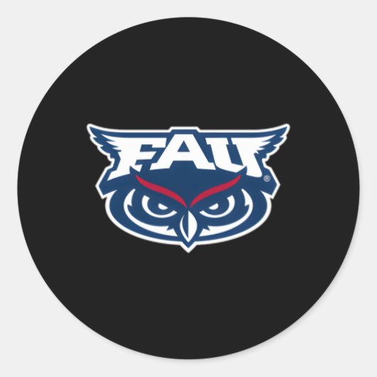 Florida Atlantic Owls Links Runder Aufkleber (Vorderseite)