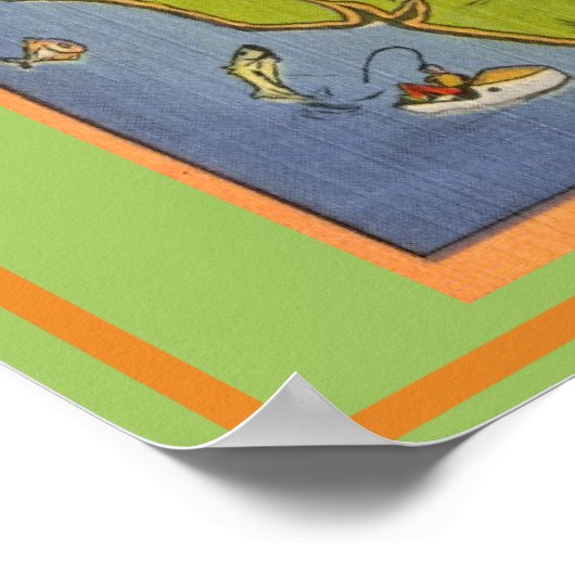 Florida Attractions Colorful Map Poster (Ecke)