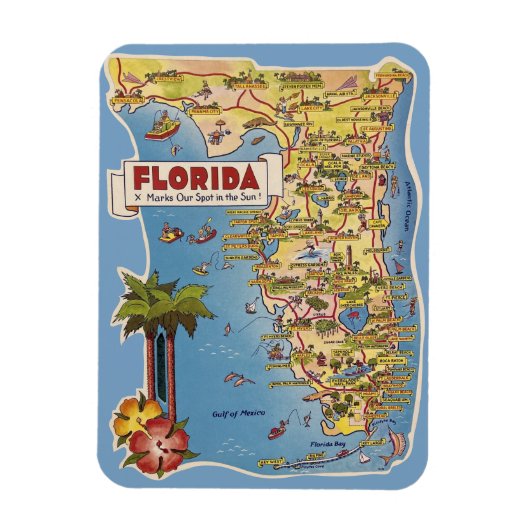 Florida Attraktionen Magnet (Vertikal)