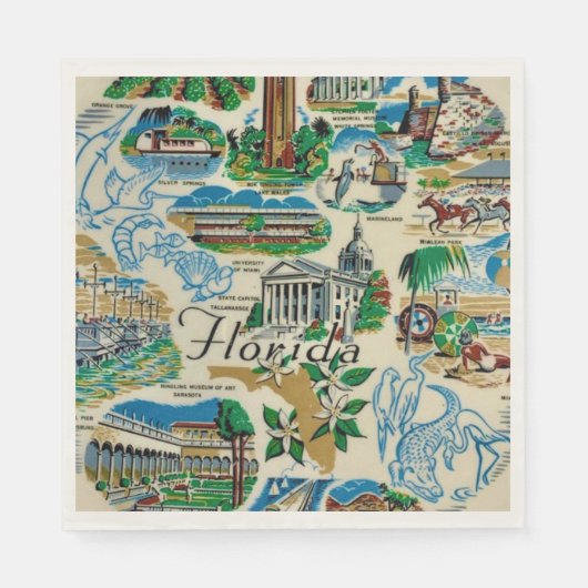 Florida-Attraktionen-Party-Servietten Serviette (Vorderseite)