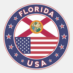 Florida-Aufkleber Runder Aufkleber