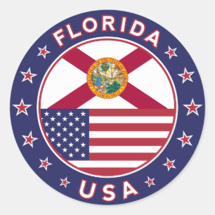 Florida-Aufkleber Runder Aufkleber