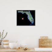 Florida aus dem Satellitenplakat Poster (Küche)