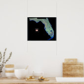 Florida aus dem Satellitenplakat Poster (Küche)