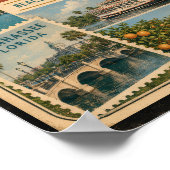 Florida Authentischer Vintage-Stil Poster (Ecke)