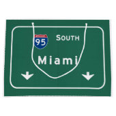 Florida-Autobahn-Autobahn Miamis Florida: Große Geschenktüte (Vorderseite)