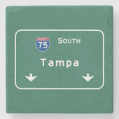 Florida-Autobahn-Autobahn Tampas Florida: Steinuntersetzer (Vorderseite)