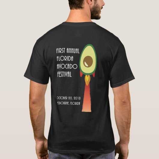 Florida Avocado Poster Tee Shirt (Rückseite)