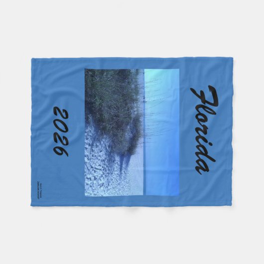 FLORIDA BEACH 2026 FLEECE BLANKET (Vorderseite (Horizontal))