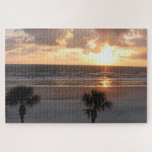 Florida Beach bei Sunrise Palm Trees Puzzle