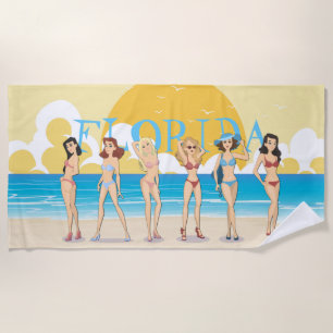 Florida Beach Bikini Girls Strandtuch