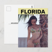 FLORIDA BEACH BIKINI MÄDCHENPOSTCARDS POSTKARTE (Vorne/Hinten)