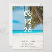 Florida Beach Foto Wedding Save the Date (Vorderseite)