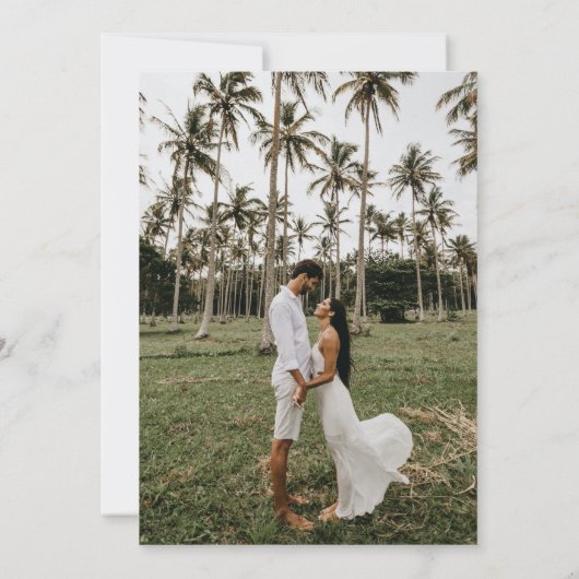 Florida Beach Foto Wedding Save the Date (Rückseite)