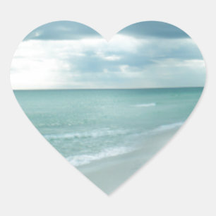 Florida Beach Herz-Aufkleber