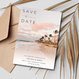 Florida Beach Hochzeit in Urlaubsort Foto Save The Date