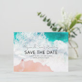 Florida Beach Hochzeit in Urlaubsort Save the Date (Stehend Vorderseite)