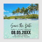 Florida Beach Hochzeit in Urlaubsort Save the Date Magnetkarte (Vorderseite)