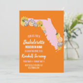 Florida Beach Junggeselinnen-Abschied Weekend Einladung (Stehend Vorderseite)