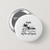 Florida Beach mein Ort des Glücks - Neapel Button (Vorne & Hinten)