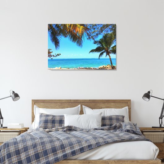 Florida Beach Palm Trees Leinwanddruck (Insitu (Schlafzimmer))