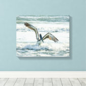 Florida Beach Pelican Leinwanddruck (Insitu (Holzboden))
