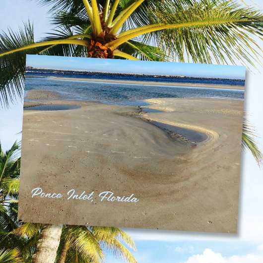Florida Beach Ponce Inlet Wasserstraßenfotografie Postkarte