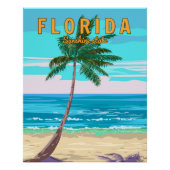 Florida Beach Retro Poster (Vorderseite)