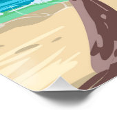 Florida Beach Retro Poster (Ecke)