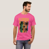 Florida Beach Summer Palm Trees T-Shirt (Vorne ganz)