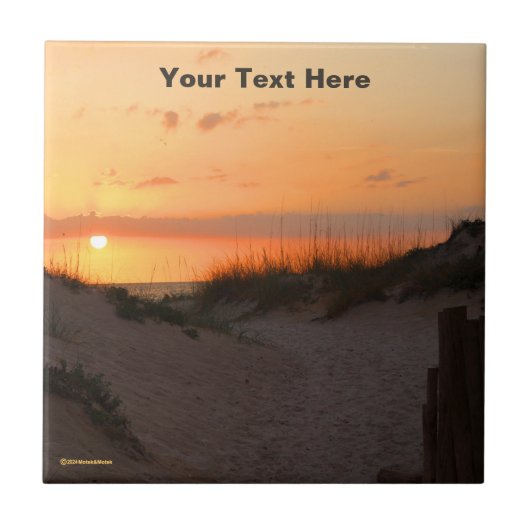 Florida Beach Sunset Fliese (Vorderseite)