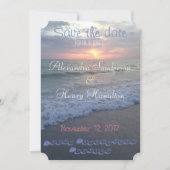 Florida Beach Sunset Save the Date (Vorderseite)