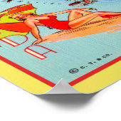 Florida Beach Travel Poster der 30er Jahre (Ecke)