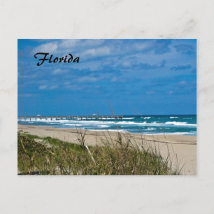 Florida Beach und Pier Postkarte