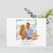 Florida Beach Wedding Foto Save the Date (Stehend Vorderseite)