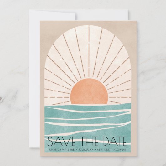 Florida Beach Wedding Foto Save the Date (Vorderseite)