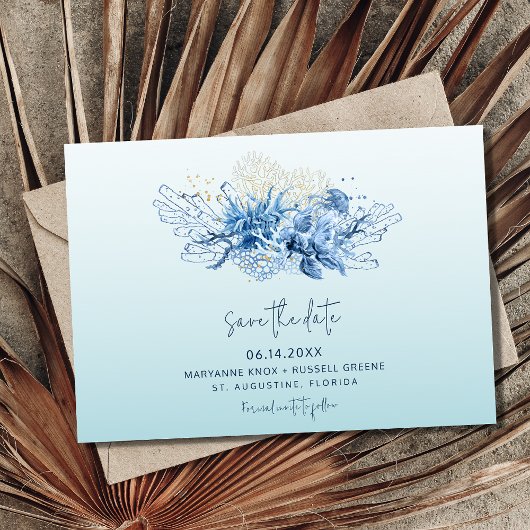 Florida Beach Wedding Foto Save the Date