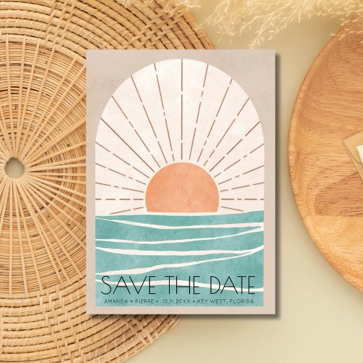 Florida Beach Wedding Foto Save the Date