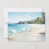 Florida Beach Wedding Foto Save the Date Ankündigung (Vorderseite)
