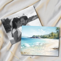 Florida Beach Wedding Foto Save the Date